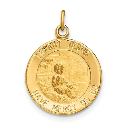 14k Yellow Gold Infant Jesus Medal Charm