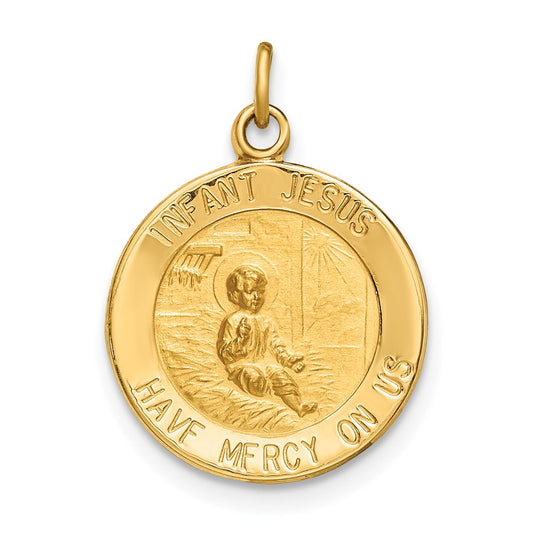 14k Yellow Gold Infant Jesus Medal Charm