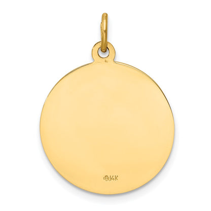 14k Yellow Gold Our Lady of Mt. Carmel Medal Charm