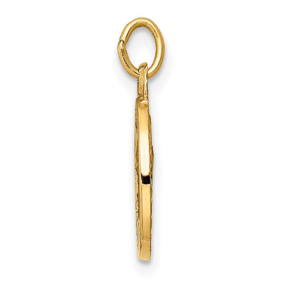 14k Yellow Gold Matka Boska Medal Charm