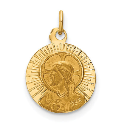 14k Yellow Gold Matka Boska Medal Charm