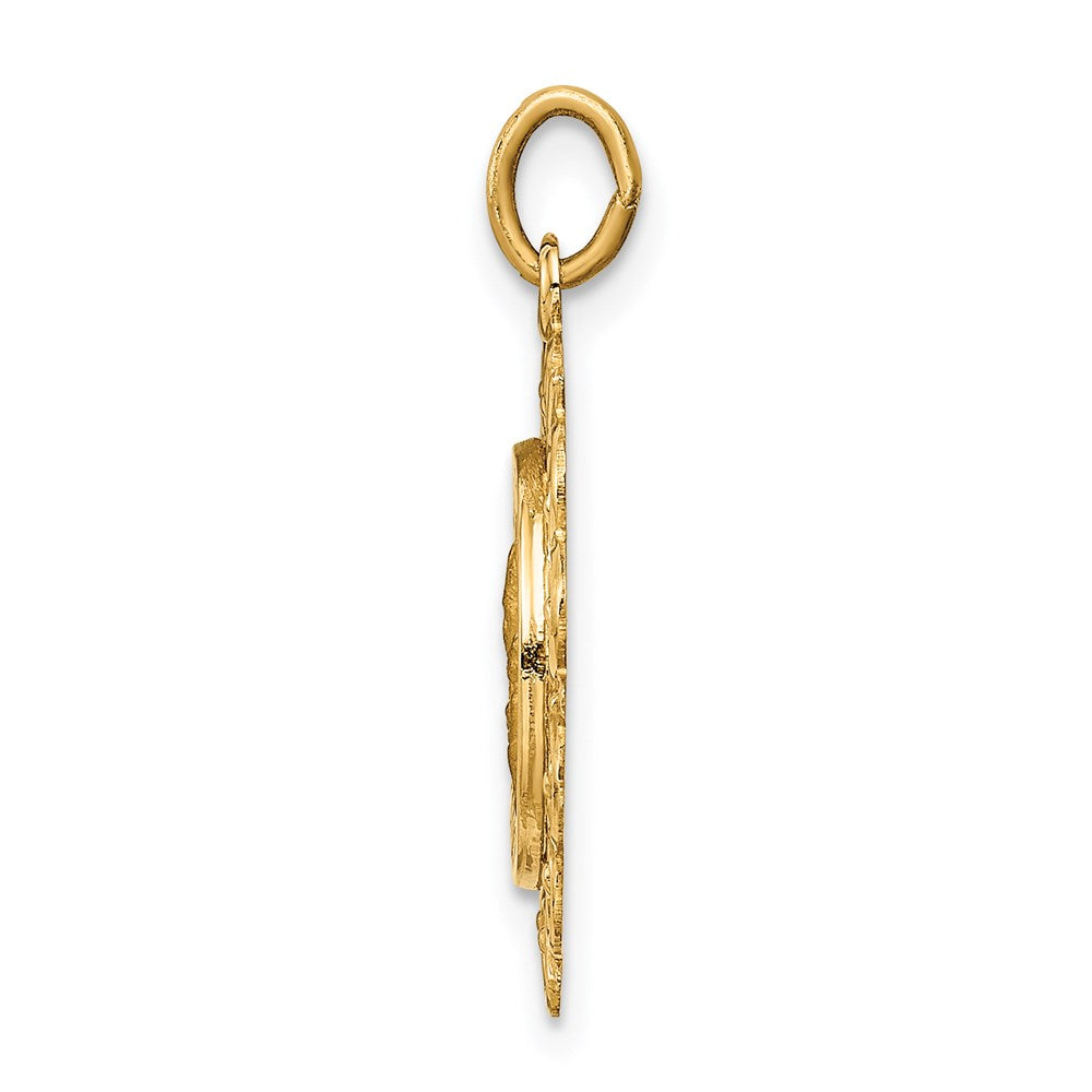 14k Yellow Gold Matka Boska Medal Charm