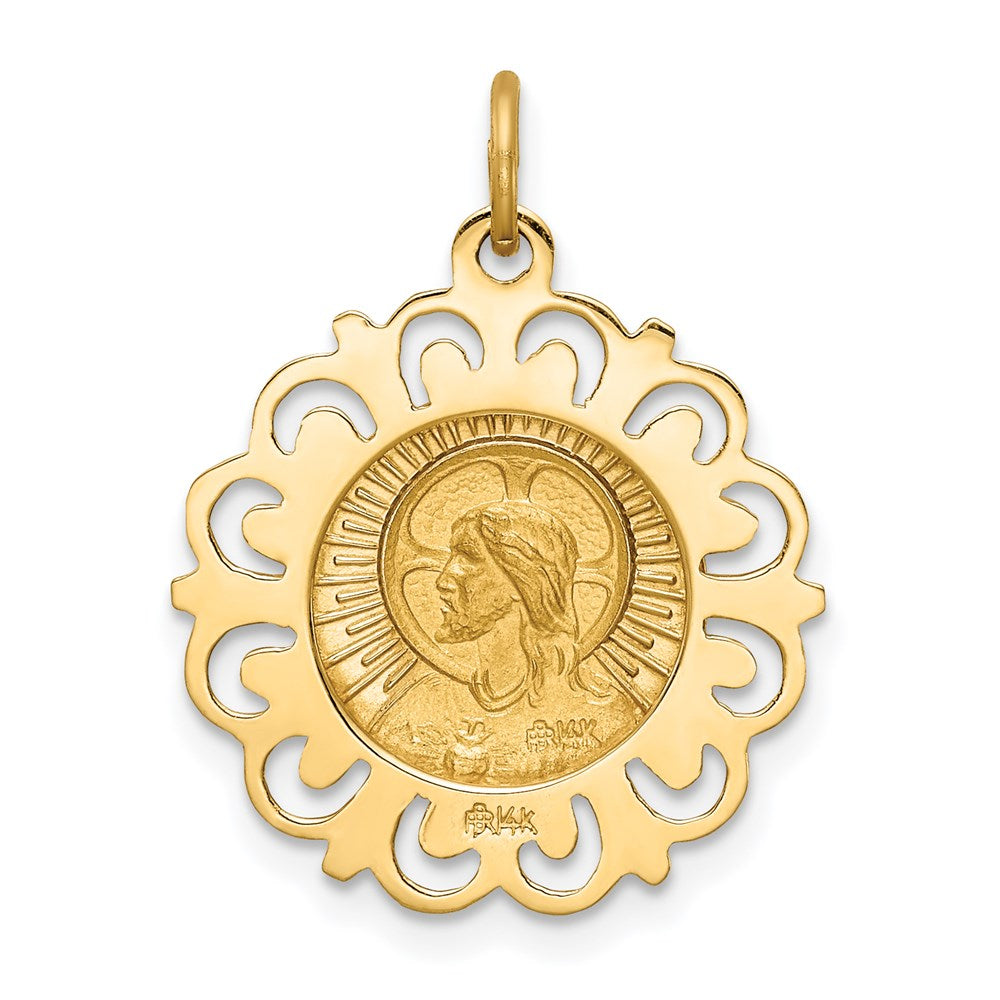 14k Yellow Gold Matka Boska Medal Charm