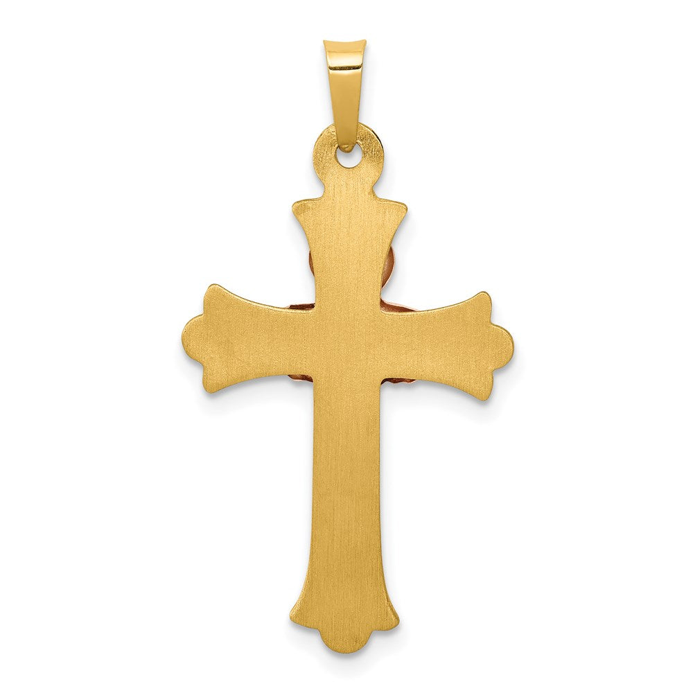 14k Two-tone Gold Two-tone Gold Claddagh Cross Pendant