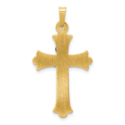 14k Two-tone Gold Claddagh Cross Pendant