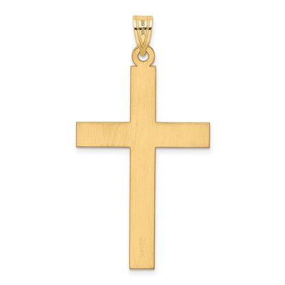 14k Polished .03ct. Diamond Cross Pendant