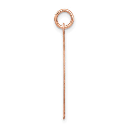 14k Rose Gold Rose Plain Large.013 Gauge Facing Left Engraveable Boy Head Charm