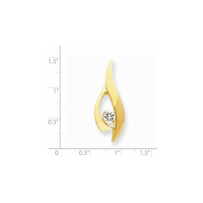 14k Yellow Gold VS Diamond slide