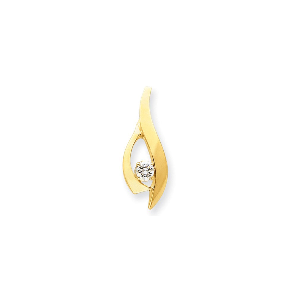 14k Yellow Gold VS Diamond slide