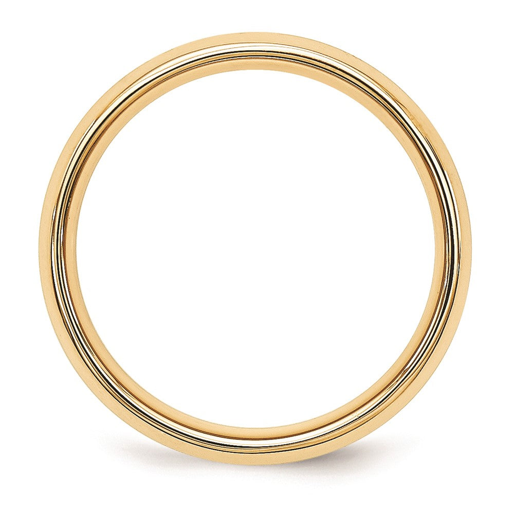 Solid 10K Yellow Gold Two-Tone 5mm Domed Size 6 Wedding Men's/Women's Wedding Band Ring
