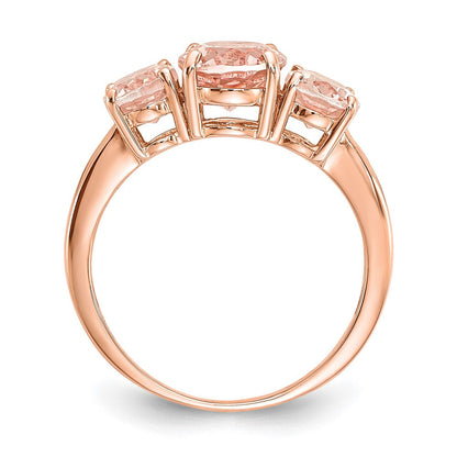 14k rose gold morganite ring y10693mg