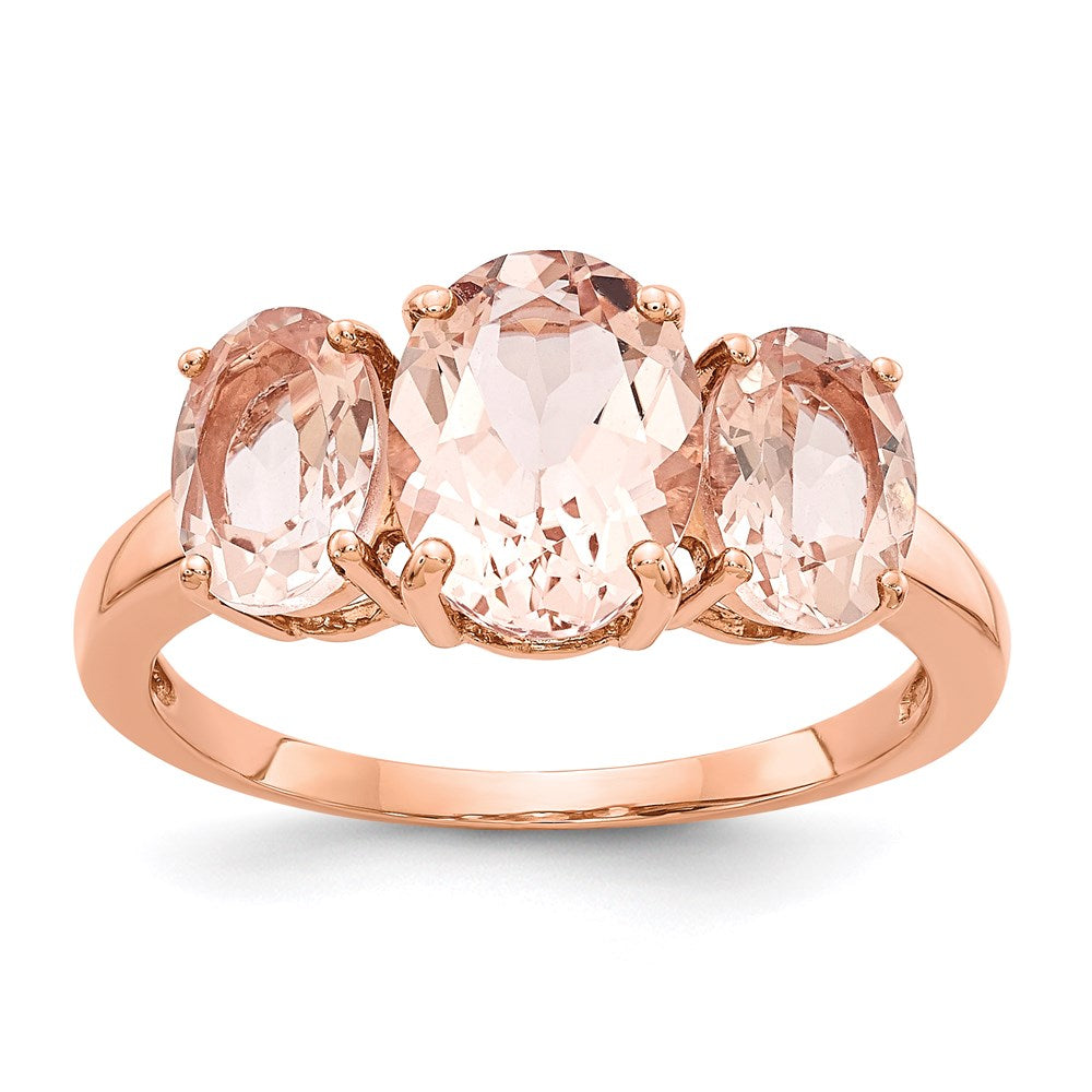 14k rose gold morganite ring y10693mg