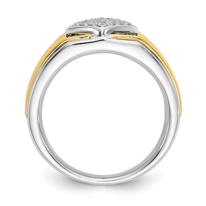 14k two tone gold black white real diamond mens ring y11207aa
