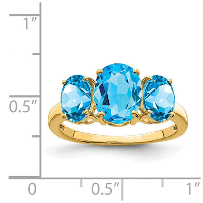 14k yellow gold blue topaz oval ring y11474bt