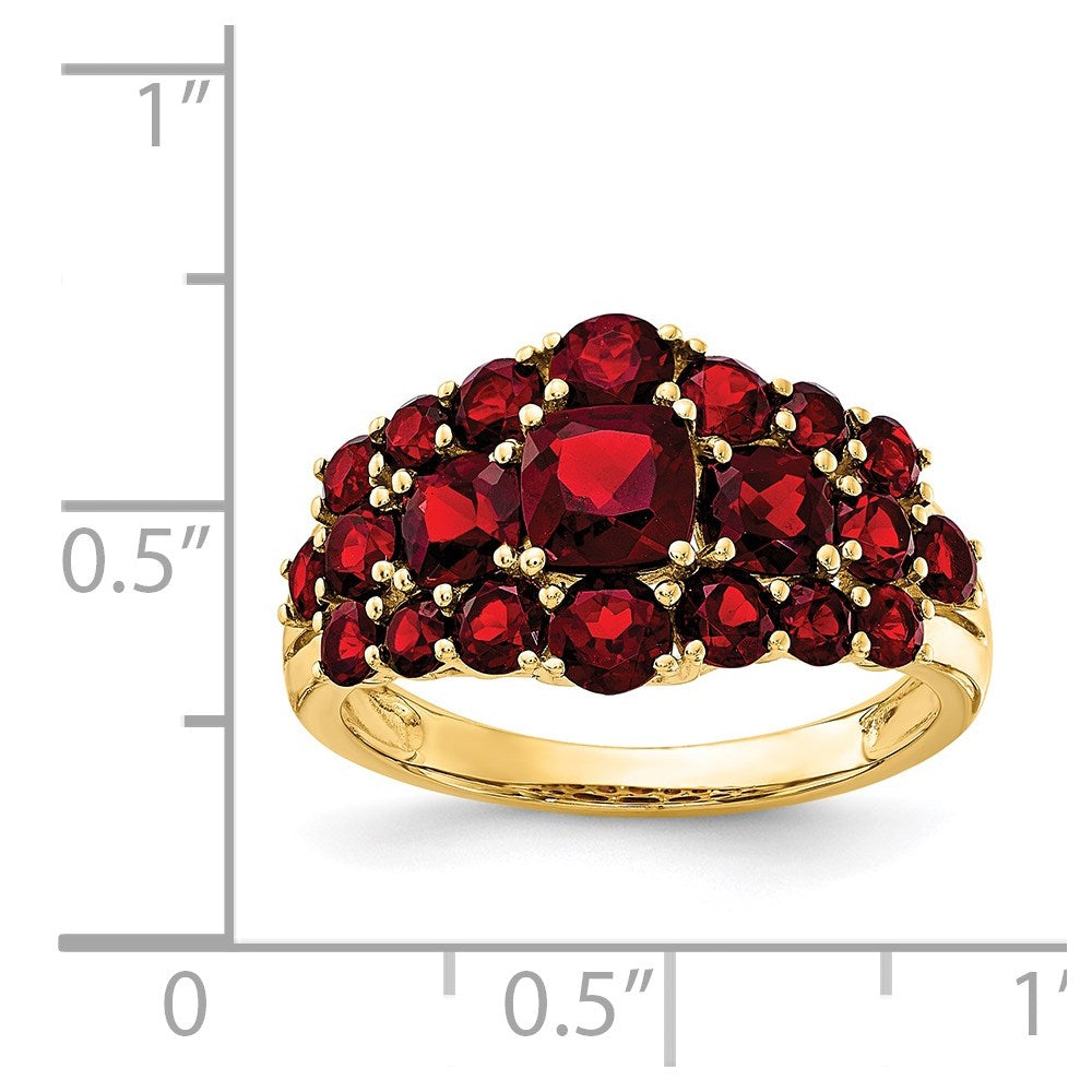 14k yellow gold garnet ring y11585ga