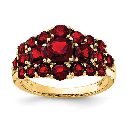14k yellow gold garnet ring y11585ga