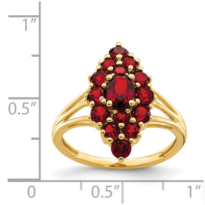 14k yellow gold garnet ring y11592ga