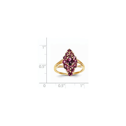 14k yellow gold garnet ring y11634ga