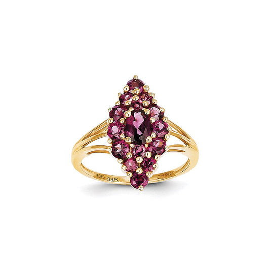 14k yellow gold garnet ring y11634ga