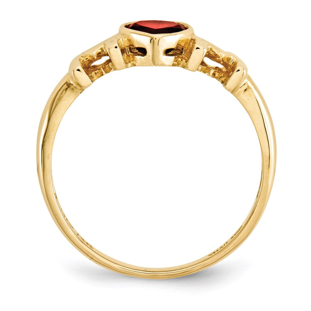 14k yellow gold garnet mom ring y12926ga