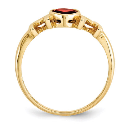 14k yellow gold garnet mom ring y12926ga