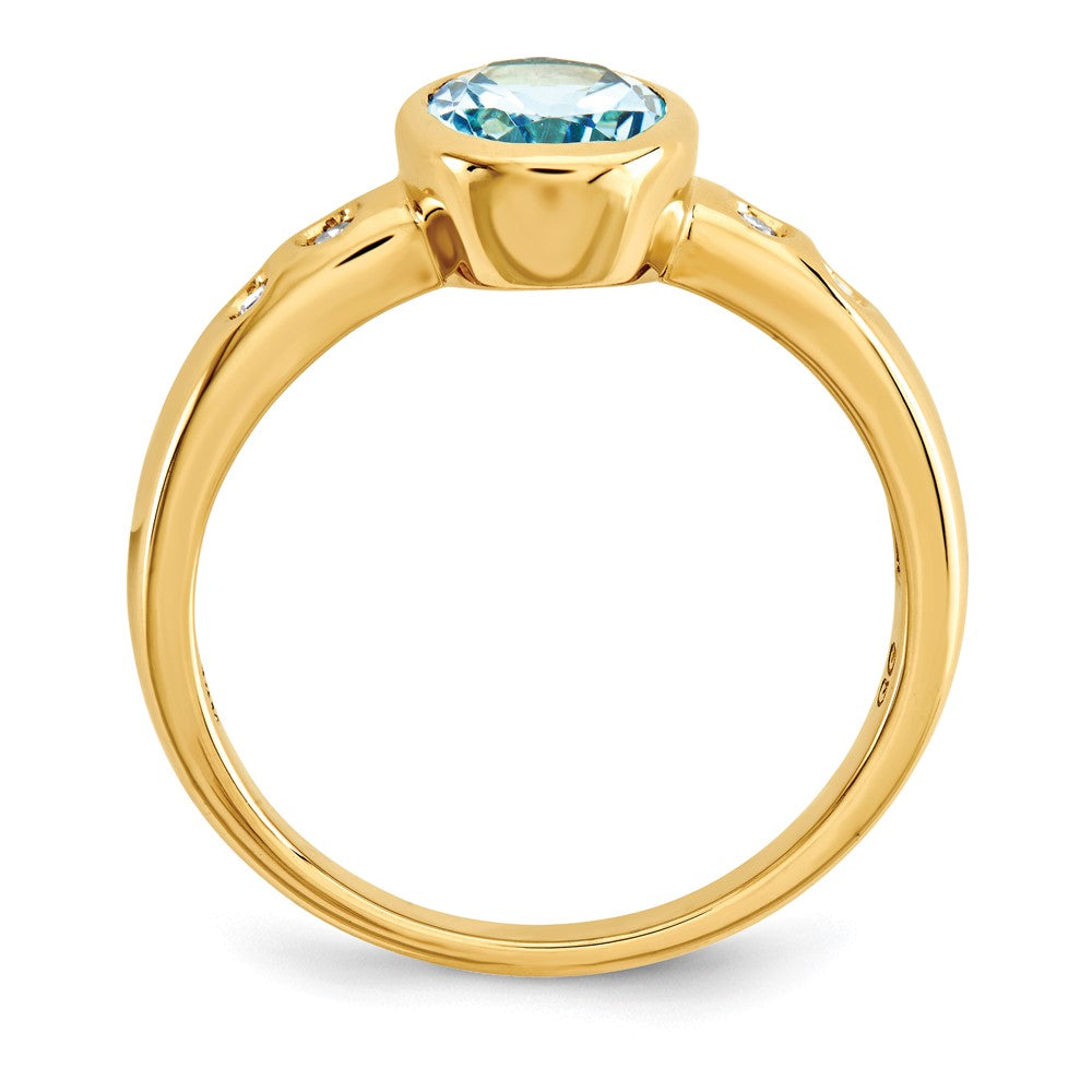 14k yellow gold lt swiss blue topaz diamond bezel set ring y12938bt aa