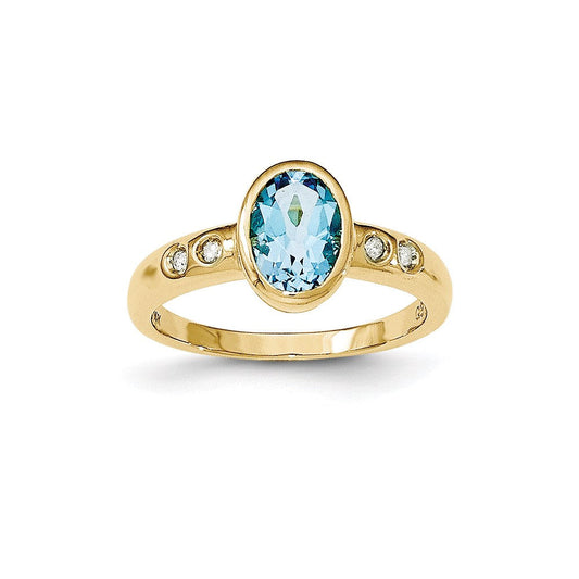 14k yellow gold lt swiss blue topaz diamond bezel set ring y12938bt aa