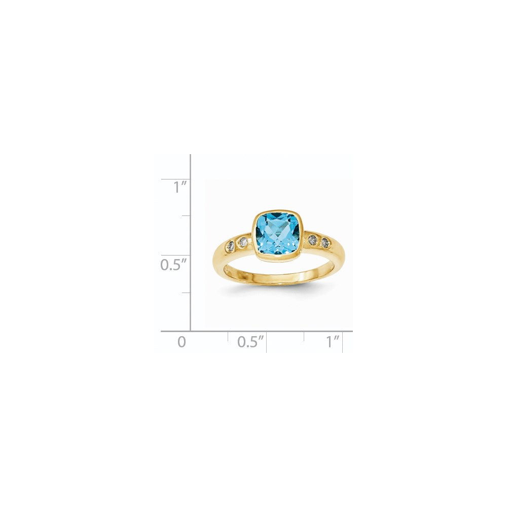 14k yellow gold lt swiss blue topaz diamond bezel set ring y12941bt aa