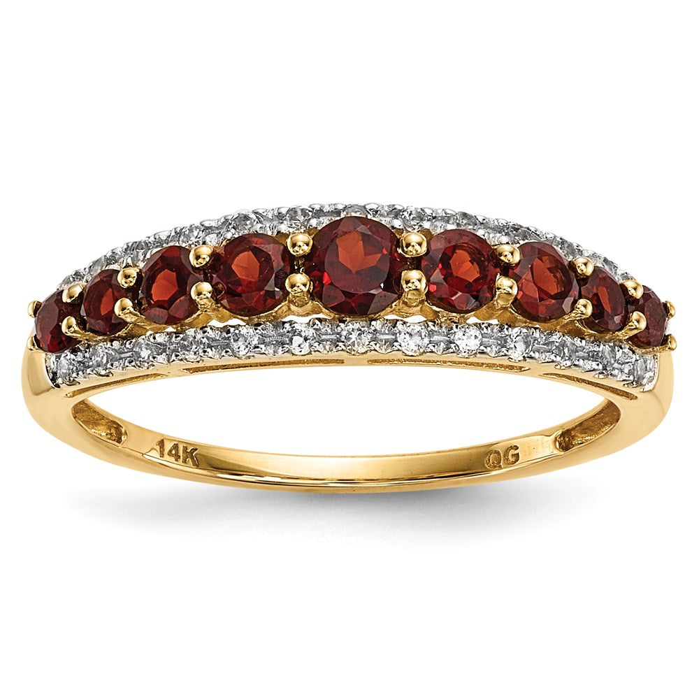 14k gold w mozambique garnet white topaz polished ring y13830ga aa