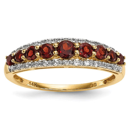 14k gold w mozambique garnet white topaz polished ring y13830ga aa