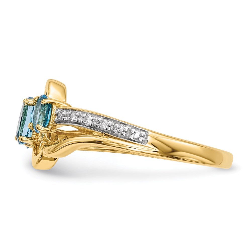14k gold w l swiss blue topaz real diamond polished ring y13841bt aa