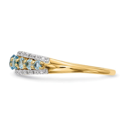 14k gold w l swiss blue white topaz polished ring y13842bt aa
