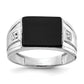 Solid 14k White Gold A Simulated CZ men's Ring