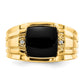 Solid 14k Yellow Gold A Simulated CZ men's Ring