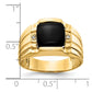 Solid 14k Yellow Gold A Simulated CZ men's Ring
