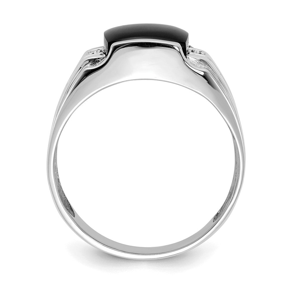 14k White Gold AA Real Diamond men's ring