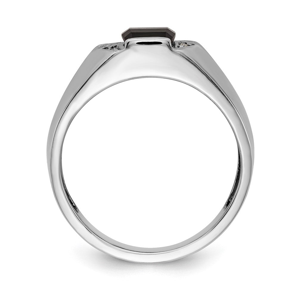 14k White Gold AA Real Diamond men's ring