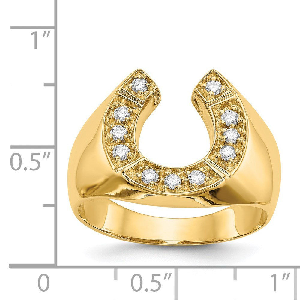 14K Yellow Gold VS Real Diamond men's ring