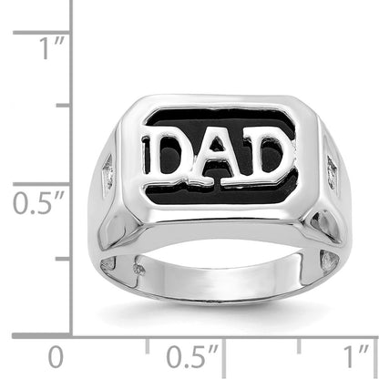 14k White Gold AA Real Diamond men's ring