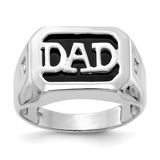 14k White Gold AAA Real Diamond men's ring