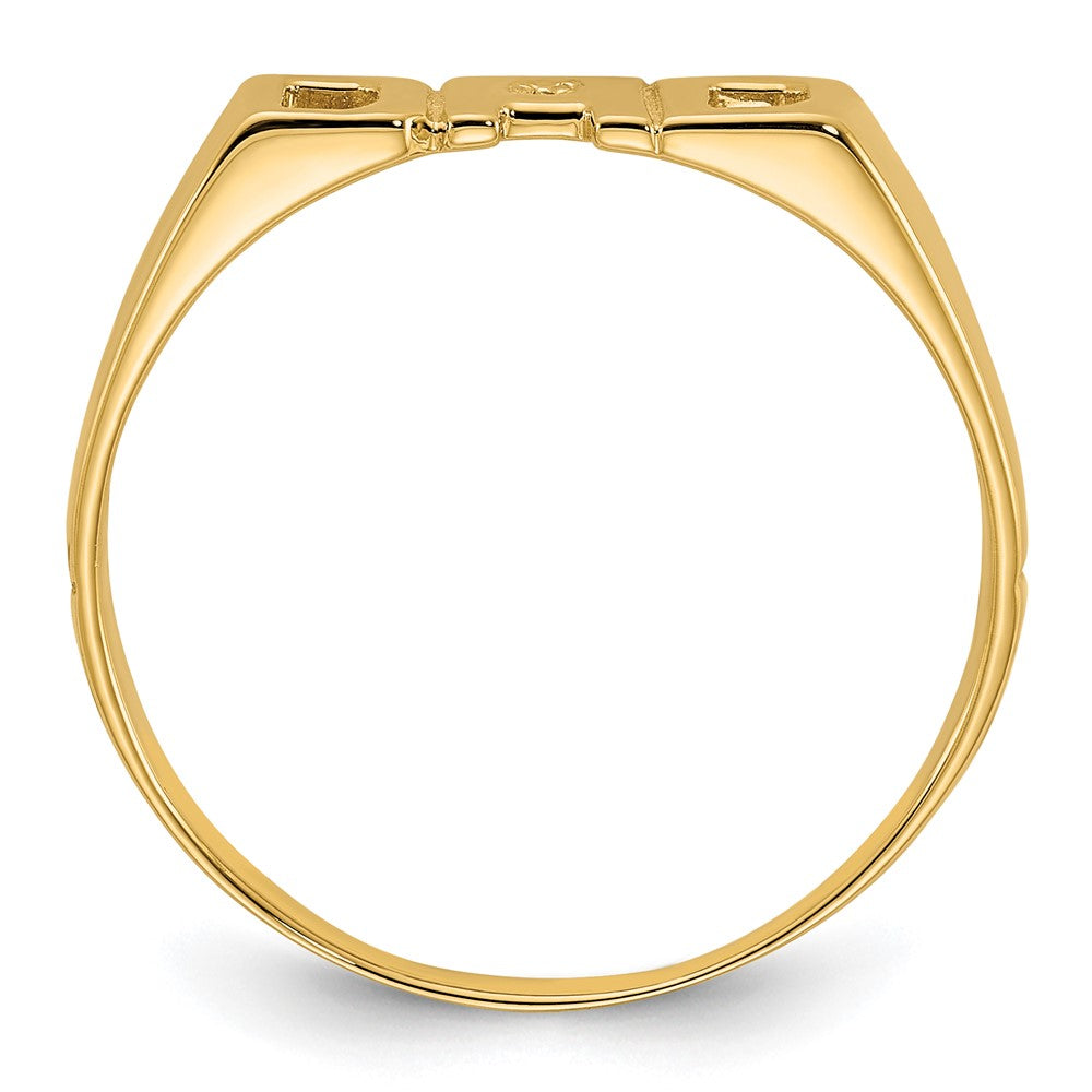 14K Yellow Gold VS Real Diamond men's ring