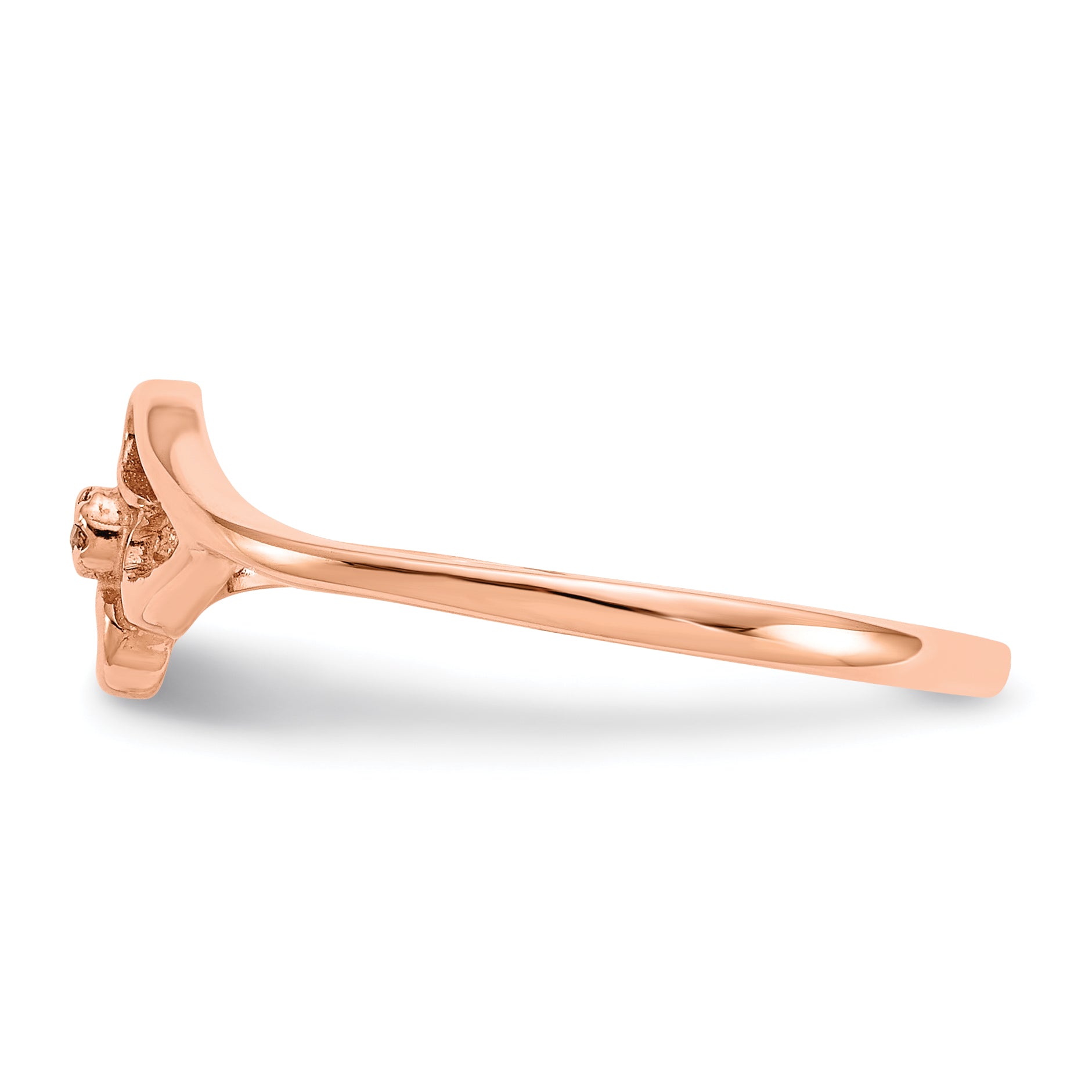 Solid 14k Yellow Gold 6mm Heart Simulated Blue Topaz AAA CZ Ring