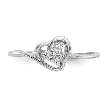 Solid 14k Yellow Gold 6mm Heart Rhodolite Simulated Garnet VS CZ Ring