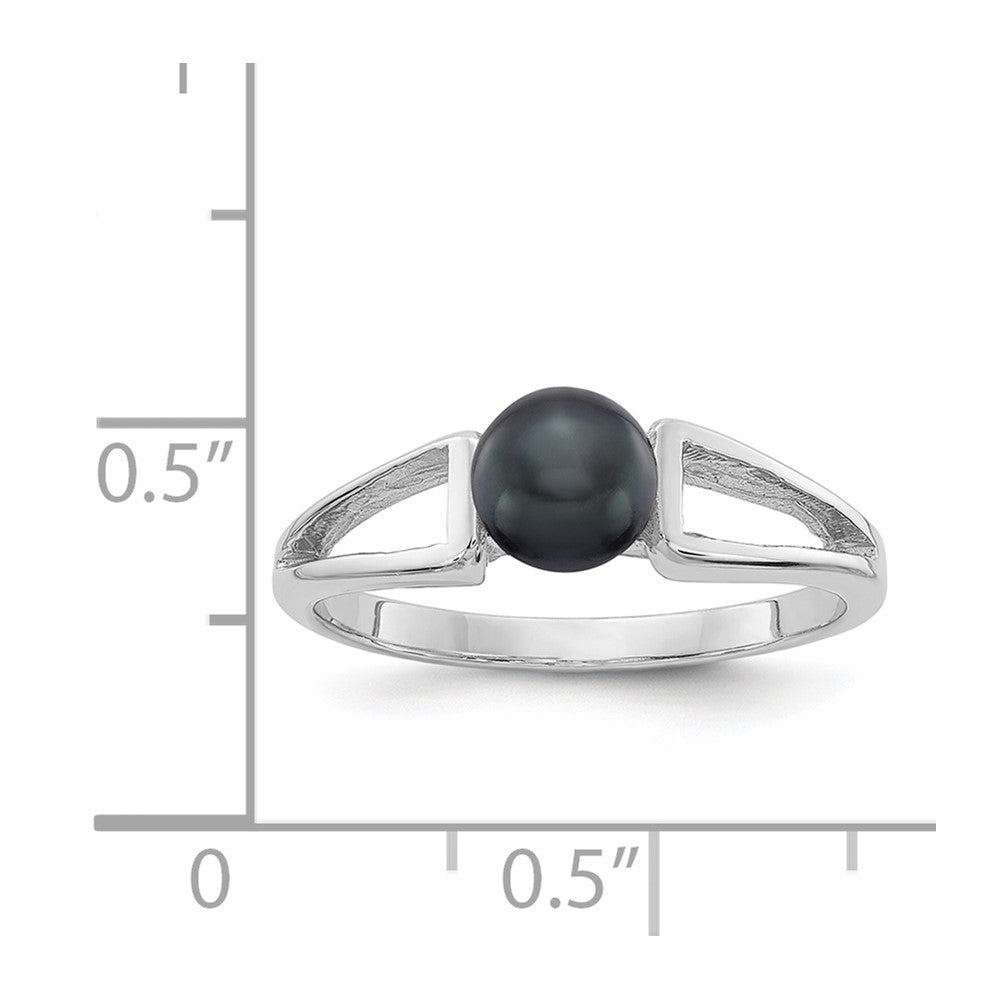 14k white gold 5 5mm black fw cultured pearl ring y1840bp