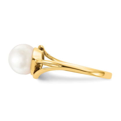 14k Yellow Gold 7.5mm FW Cultured Pearl ring