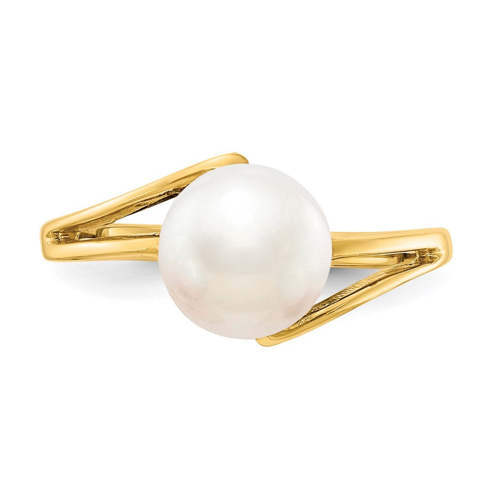 14k Yellow Gold 7.5mm FW Cultured Pearl ring