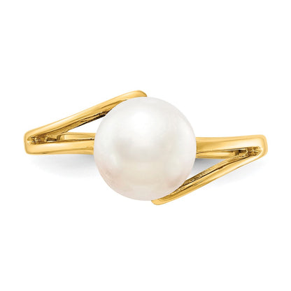 14k Yellow Gold 7.5mm FW Cultured Pearl ring