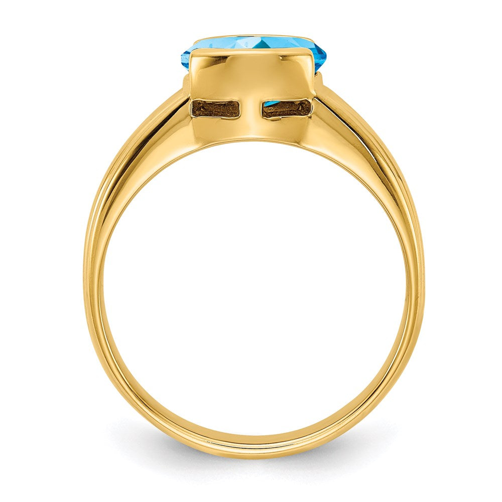 14k yellow gold 8x6mm oval blue topaz ring y4473bt