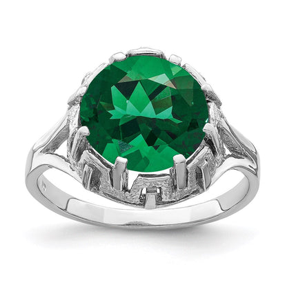 14k White Gold 10mm Mount St. Helens ring