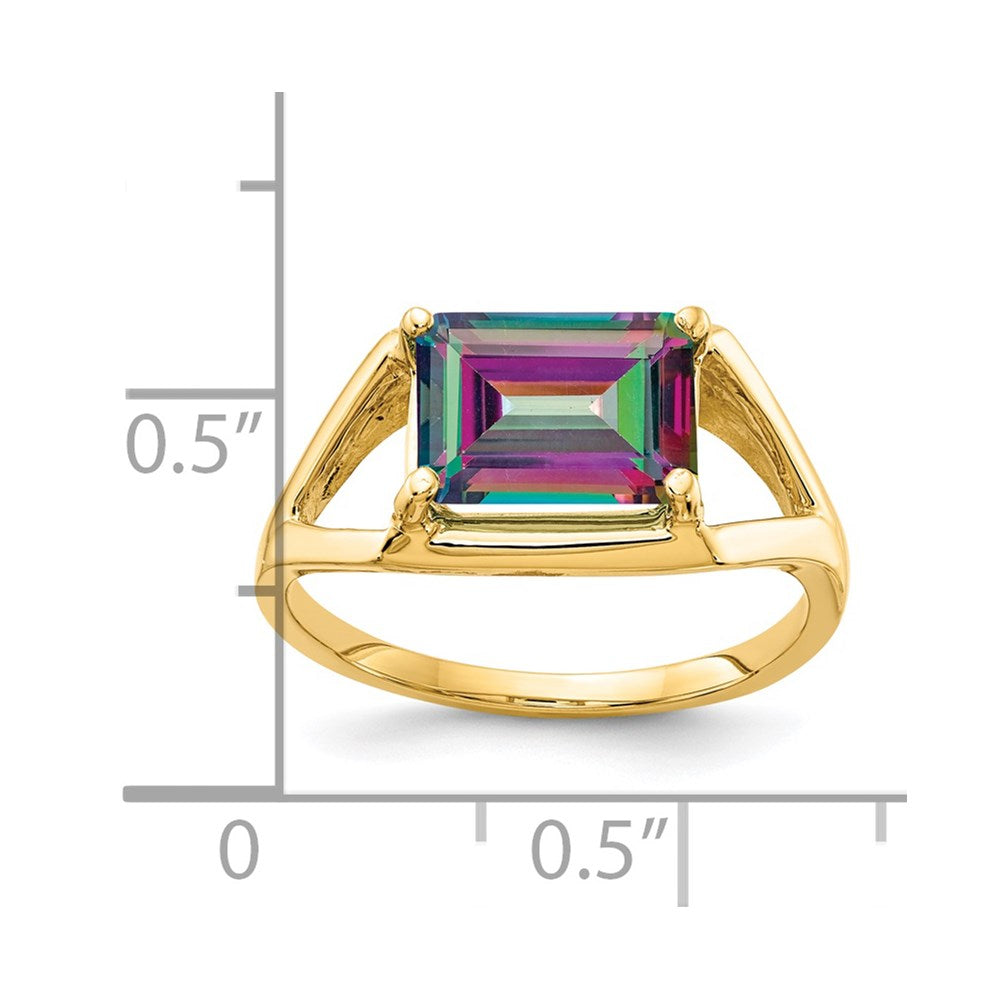 14k yellow gold mystic topaz ring y4538ft